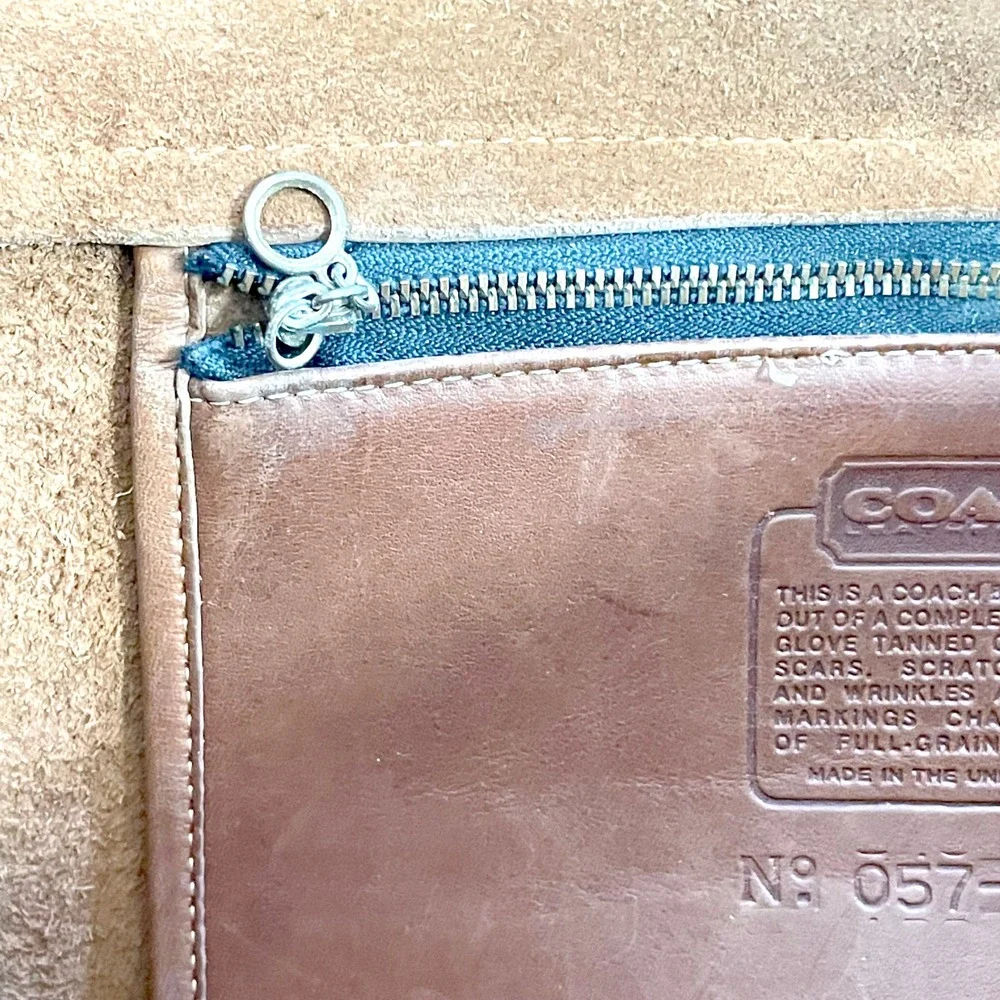 Vintage Coach Beekman Briefcase British Tan Leather Messenger Bag Academia